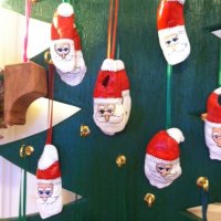 The ever popular oyster shell Santa ornaments are available at the OPS Museum gift shop.